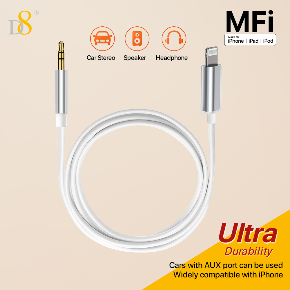 Wired Earphone Lightning - D8 Lightning to 3.5mm Audio Adapter