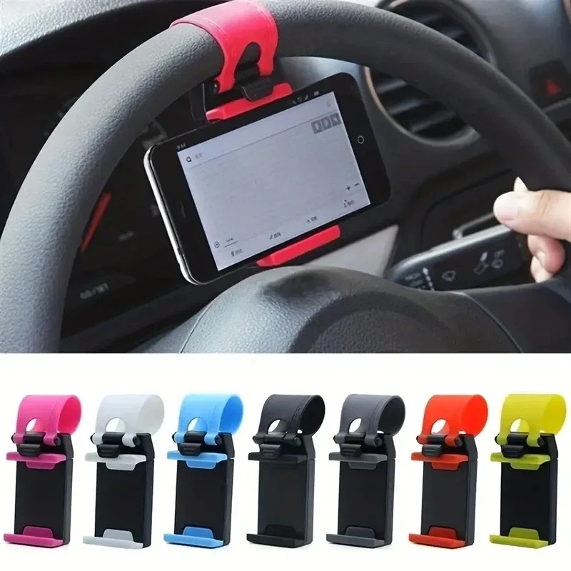 Car Accessories Tablet Holder - Universal Steering Wheel Car Phone Holder,