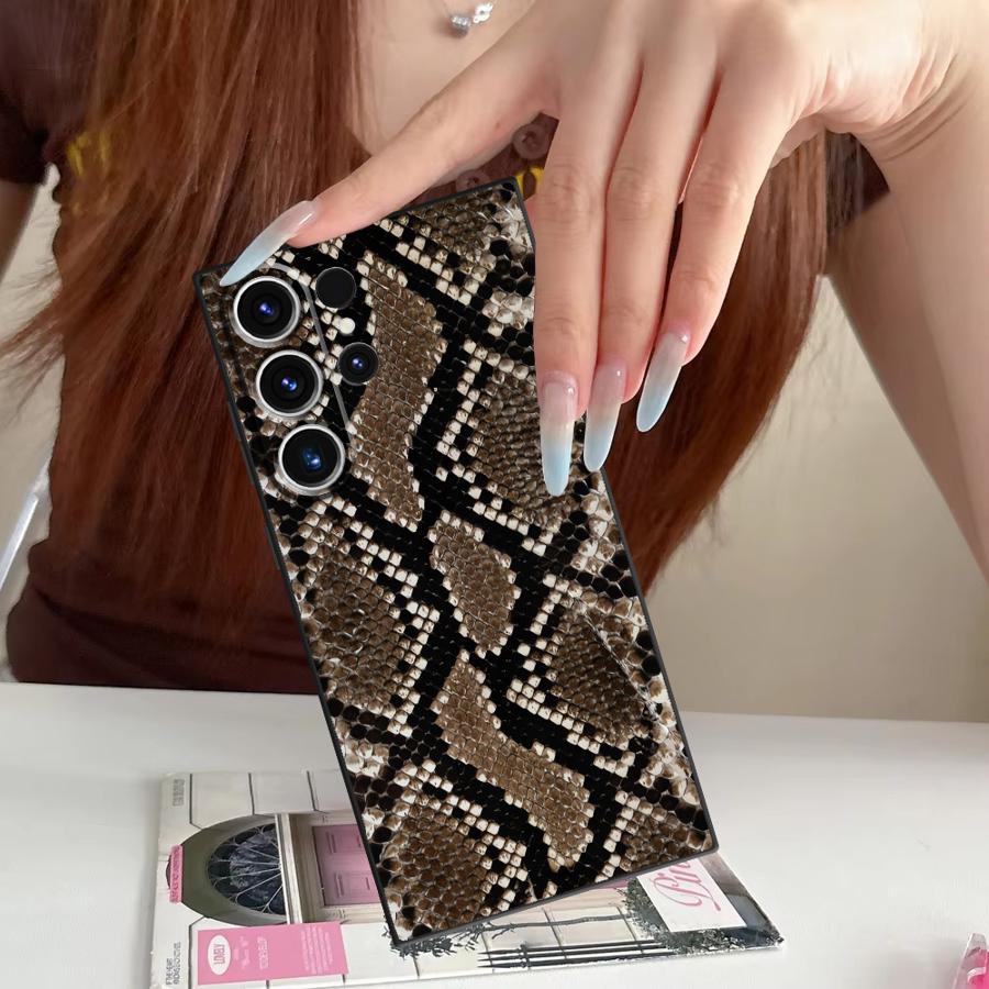 Snake Skin Pattern Funda Phone - đánh giá và giá Tablet S9 Fe Accessories