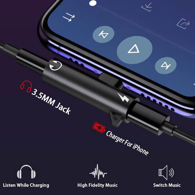 2 IN 1 Audio Charging Headphon - đánh giá và giá Wired Earphone Lightning