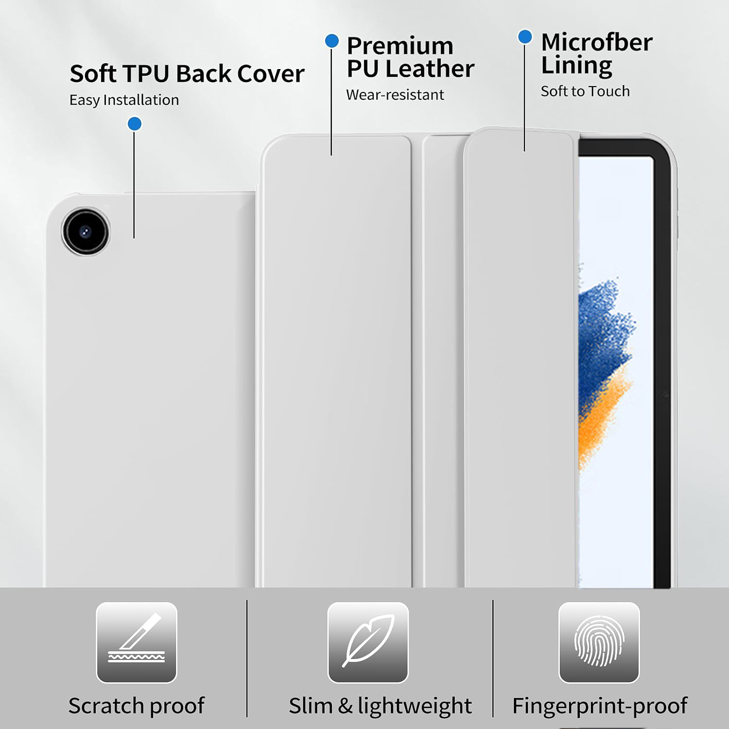 Tri-fold Flip Case For Samsung - đánh giá và giá Vortex Tablet Accessories